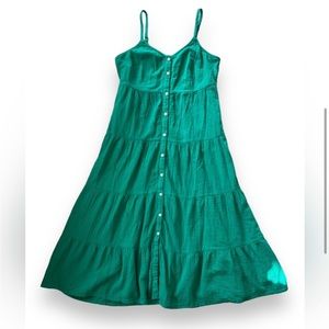 Green Tiered Maxi Sundress